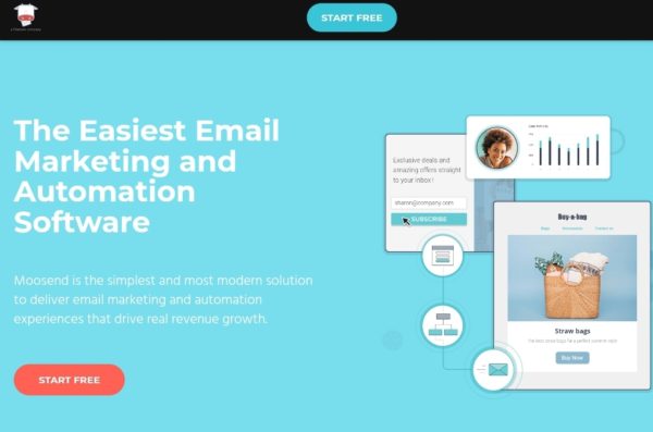 Moosend, our selection for the best email marketing services platform for essentials at affordable price